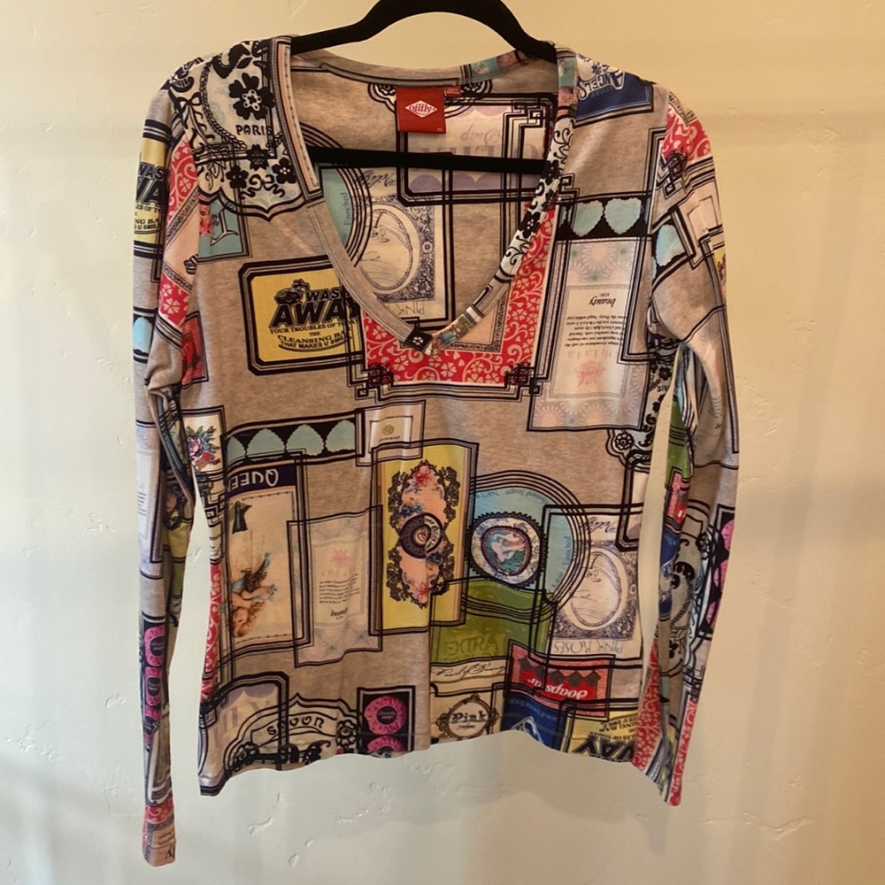 Vintage Oilily long sleeve tee, size XL.